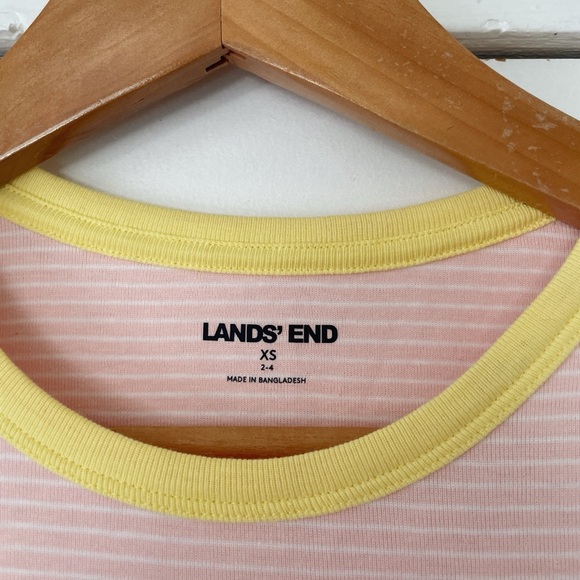 Lands’ End Striped T Shirt Pastel Colorblock Striped T-Shirt Size S* (2-4) NWOT - Picture 3 of 4